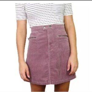 MOSSIMO Supply Co. Dusty Purple Corduroy Stretch Mini Skirt Sz 12